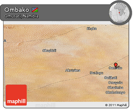 Satellite Panoramic Map of Ombako