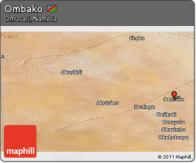 Satellite Panoramic Map of Ombako