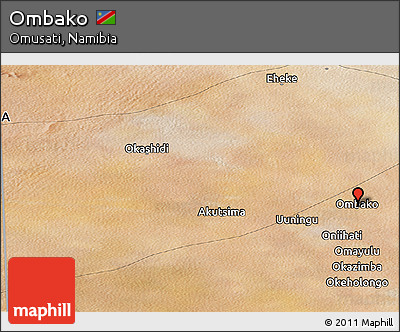 Satellite Panoramic Map of Ombako