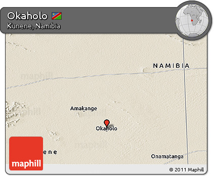 Shaded Relief Panoramic Map of Okaholo