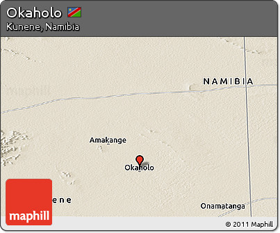 Shaded Relief Panoramic Map of Okaholo