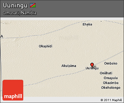 Shaded Relief Panoramic Map of Uuningu
