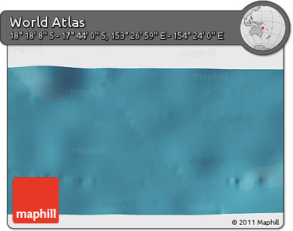 Satellite 3D Map of the Area around 18° 1' 4" S, 153° 55' 30" E