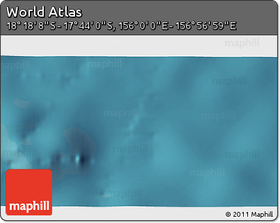 Satellite 3D Map of the Area around 18° 1' 4" S, 156° 28' 29" E