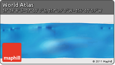 Shaded Relief Panoramic Map of the Area around 18° 1' 4" S, 157° 10' 30" W