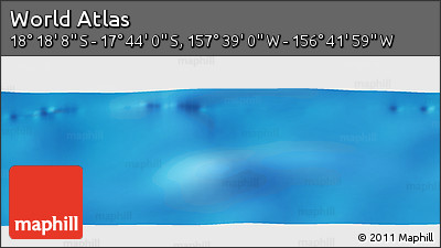 Shaded Relief Panoramic Map of the Area around 18° 1' 4" S, 157° 10' 30" W