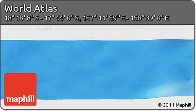 Physical Panoramic Map of the Area around 18° 1' 4" S, 158° 10' 30" E