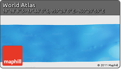 Physical Panoramic Map of the Area around 18° 1' 4" S, 159° 52' 30" E