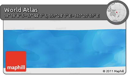 Political Panoramic Map of the Area around 18° 1' 4" S, 159° 52' 30" E