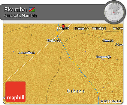 Physical 3D Map of Ekamba