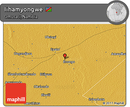 Physical 3D Map of Iihamyongwe
