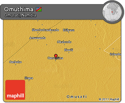 Physical 3D Map of Omuthima
