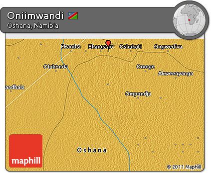 Physical 3D Map of Oniimwandi