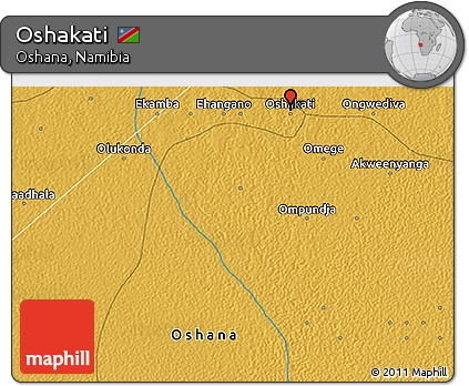 Physical 3D Map of Oshakati