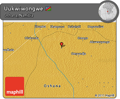 Physical 3D Map of Uukwiwongwe