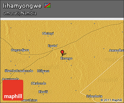 Physical 3D Map of Iihamyongwe