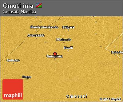Physical 3D Map of Omuthima