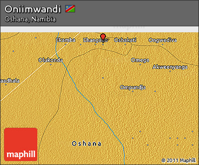 Physical 3D Map of Oniimwandi