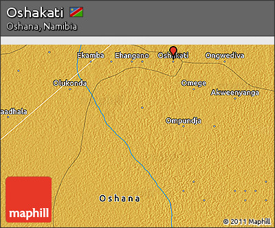 Physical 3D Map of Oshakati