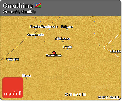 Physical 3D Map of Omuthima