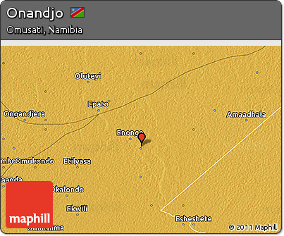 Physical 3D Map of Onandjo