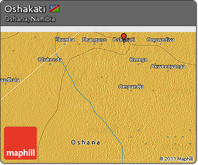 Physical 3D Map of Oshakati