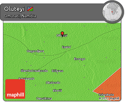 Political 3D Map of Oluteyi