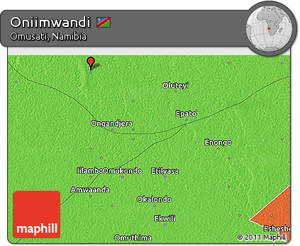 Political 3D Map of Oniimwandi