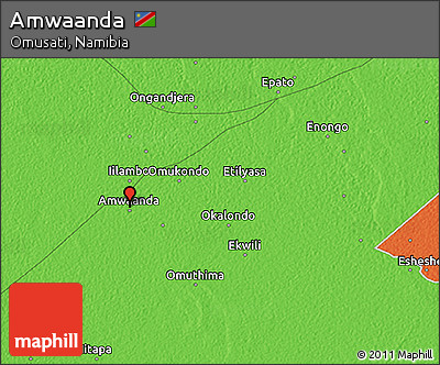 Political 3D Map of Amwaanda