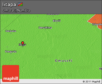 Political 3D Map of Iitapa