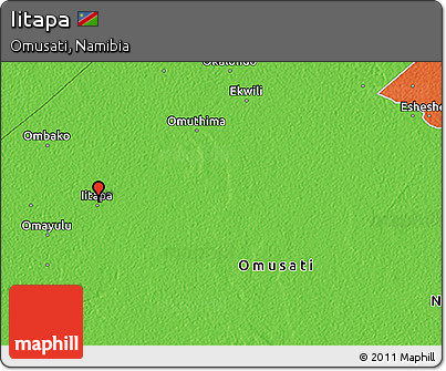 Political 3D Map of Iitapa