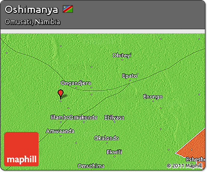 Political 3D Map of Oshimanya