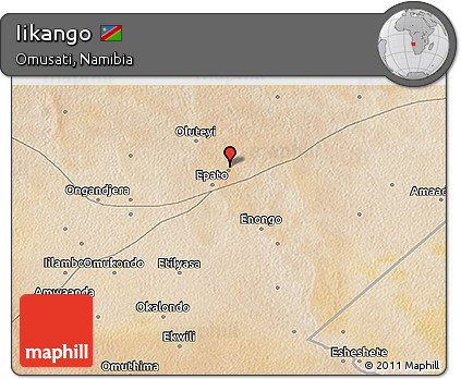 Satellite 3D Map of Iikango
