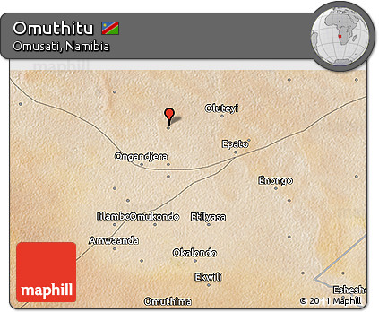 Satellite 3D Map of Omuthitu
