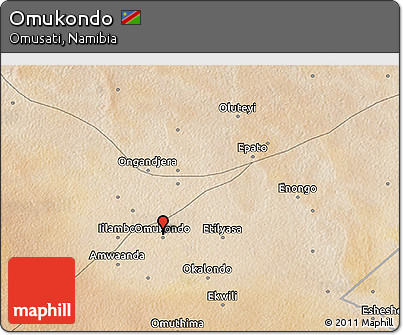 Satellite 3D Map of Omukondo