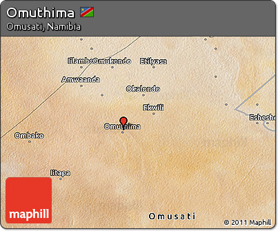 Satellite 3D Map of Omuthima