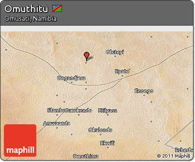 Satellite 3D Map of Omuthitu