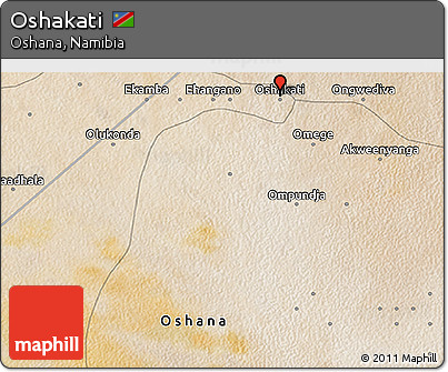 Satellite 3D Map of Oshakati