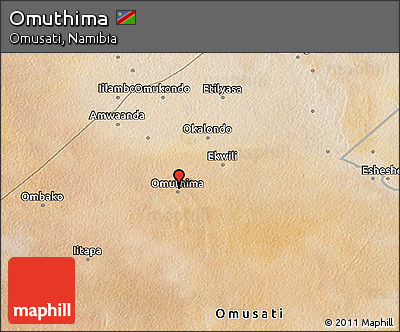 Satellite 3D Map of Omuthima