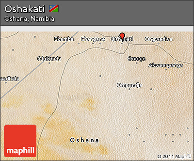 Satellite 3D Map of Oshakati