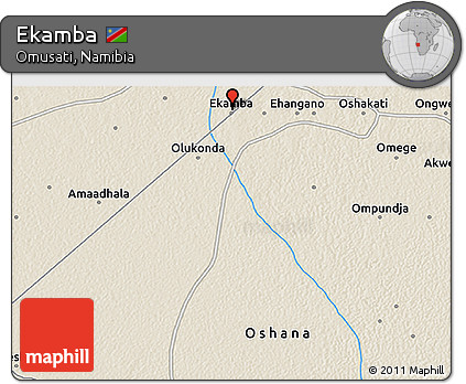Shaded Relief 3D Map of Ekamba