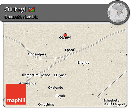 Shaded Relief 3D Map of Oluteyi
