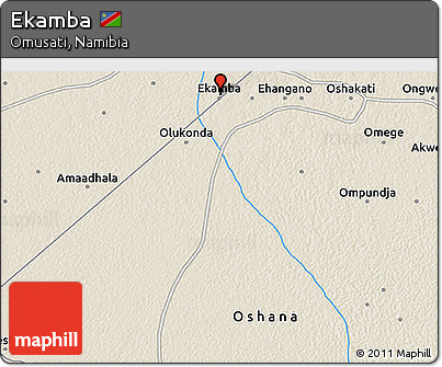 Shaded Relief 3D Map of Ekamba