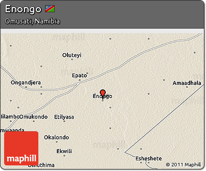Shaded Relief 3D Map of Enongo