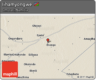 Shaded Relief 3D Map of Iihamyongwe