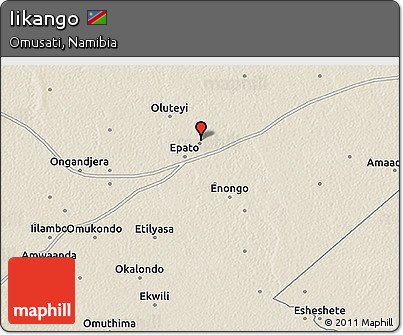 Shaded Relief 3D Map of Iikango