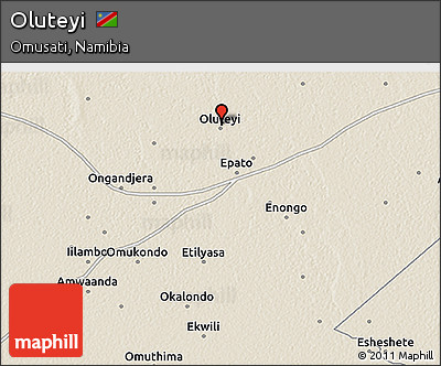 Shaded Relief 3D Map of Oluteyi