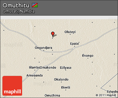 Shaded Relief 3D Map of Omuthitu