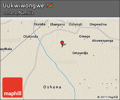 Shaded Relief 3D Map of Uukwiwongwe