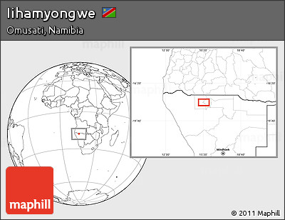 Blank Location Map of Iihamyongwe
